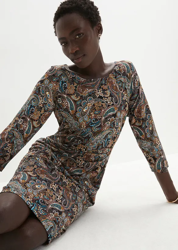 Robe en jersey à imprimé paisley, bonprix