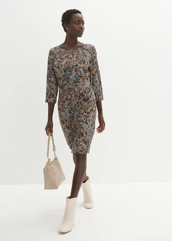 Robe en jersey à imprimé paisley, bonprix