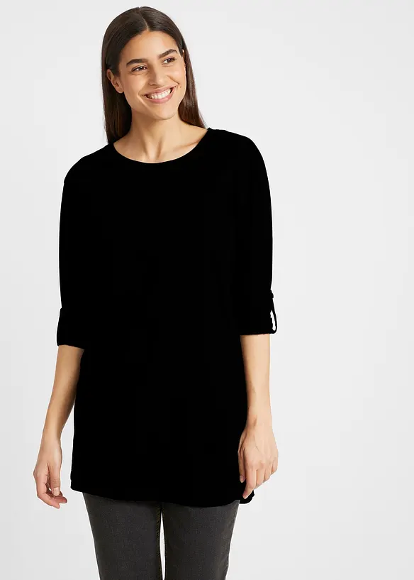 T-shirt long 100% coton, bonprix