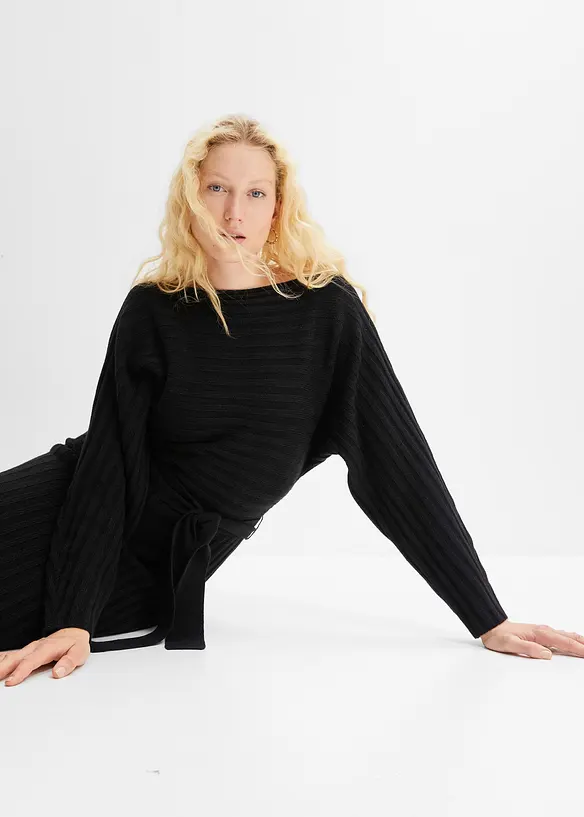 Strickkleid mit Gürtel (2-tlg.Set), bonprix