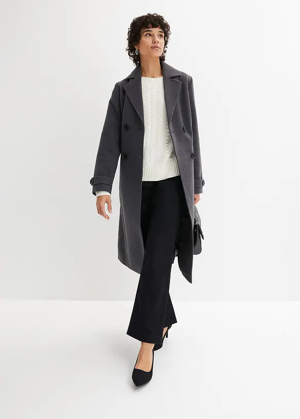 Trench d’hiver aspect laine, bonprix