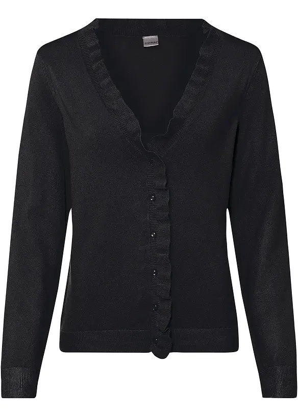 Feinstrickjacke aus fließendem Viskose-Mix, bonprix