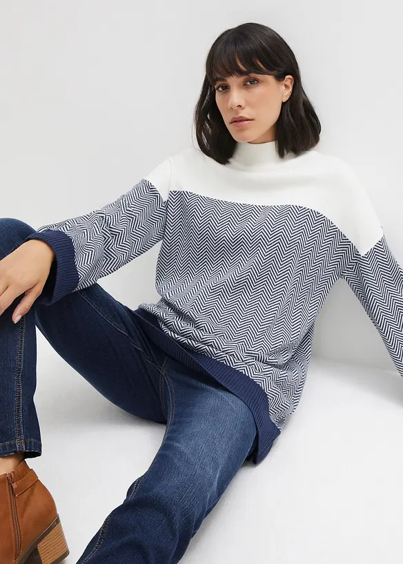 Lässiger Longpullover, bonprix