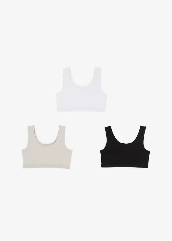 Bustier mit weicher Baumwolle (3er Pack), bonprix