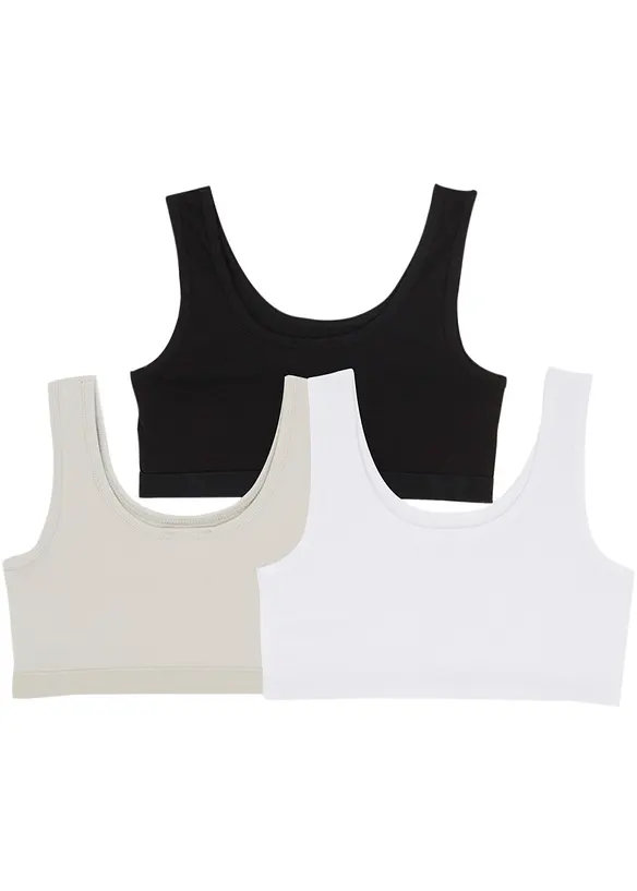 Bustier mit weicher Baumwolle (3er Pack), bonprix