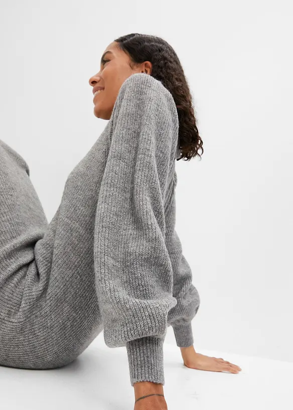 Robe en maille midi, bonprix