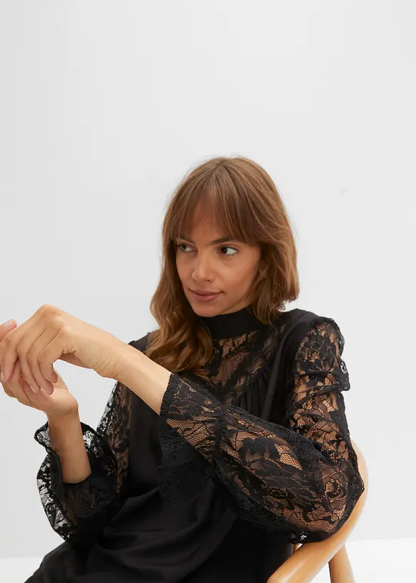 Blouse à dentelle, bonprix