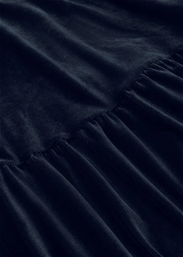 Minikleid aus elastischen Samt, bonprix