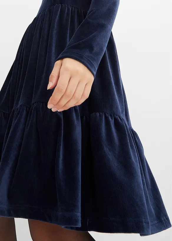 Minikleid aus elastischen Samt, bonprix