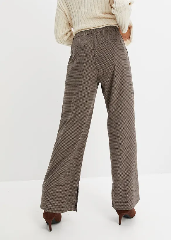 Pantalon à pinces et carreaux, chaîne amovible, bonprix