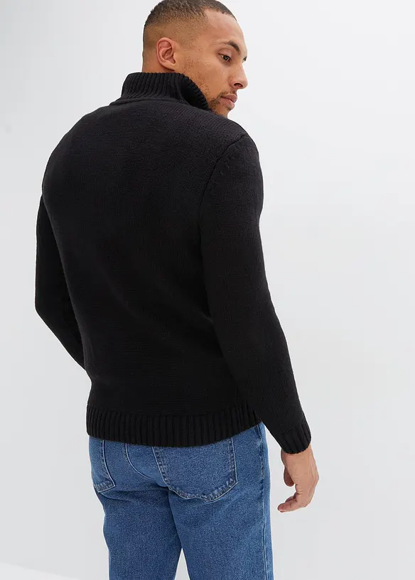 Grobstrick Troyer Pullover mit Zopfmuster, bonprix