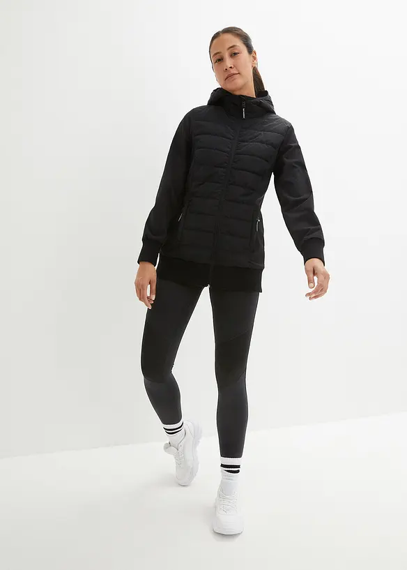 Veste matelassée hybride en mix de matière, déperlante, bonprix