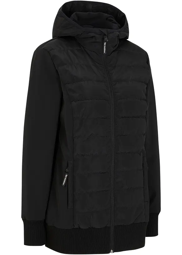 Veste matelassée hybride en mix de matière, déperlante, bonprix