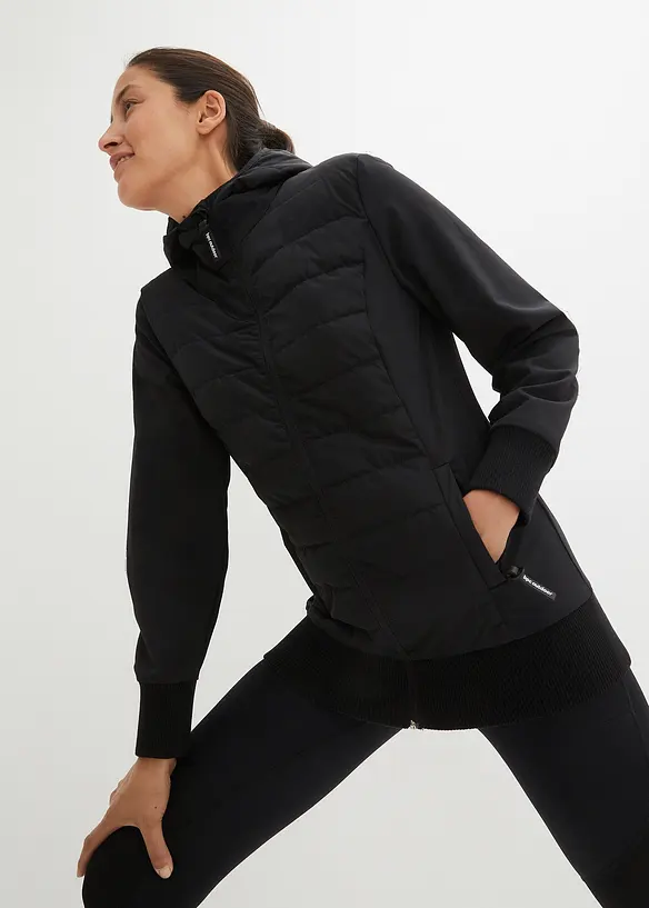 Veste matelassée hybride en mix de matière, déperlante, bonprix
