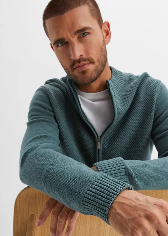 Feinstrickjacke aus reiner Baumwolle, bonprix