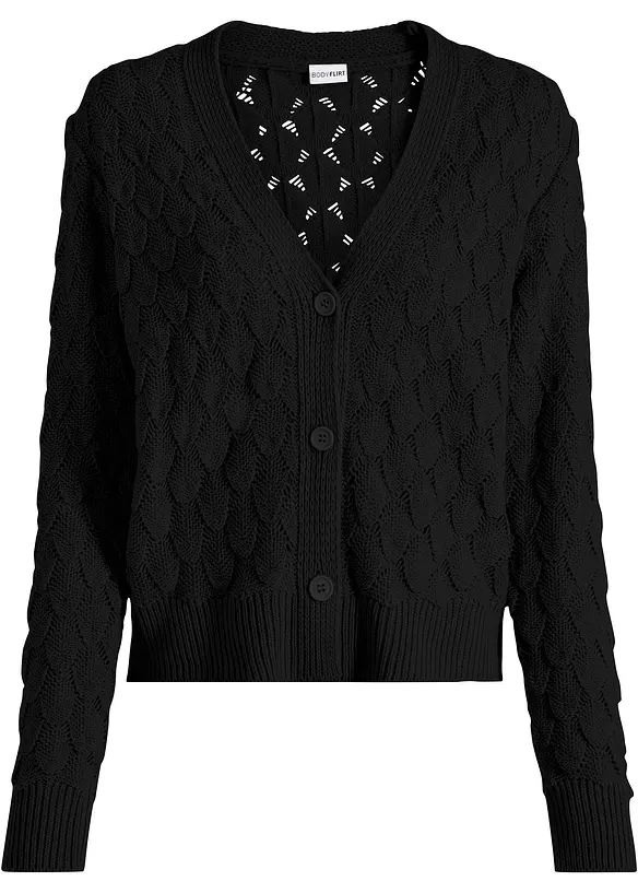 Ajour-Strickjacke, bonprix