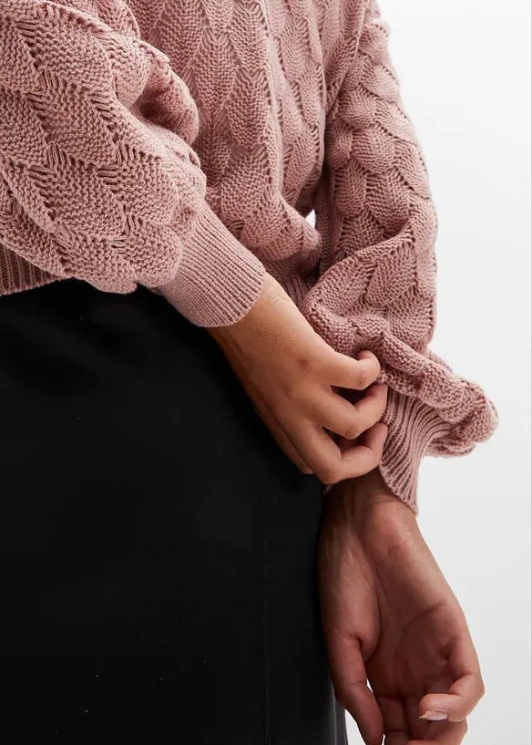 Pull en maille ajourée, bonprix