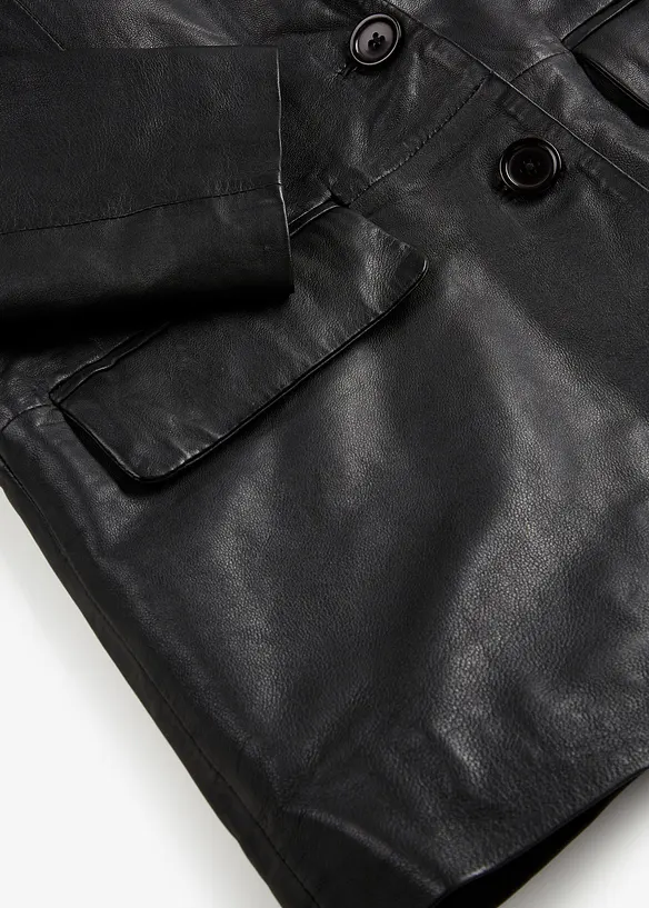 Blazer en cuir nappa d’agneau, bonprix