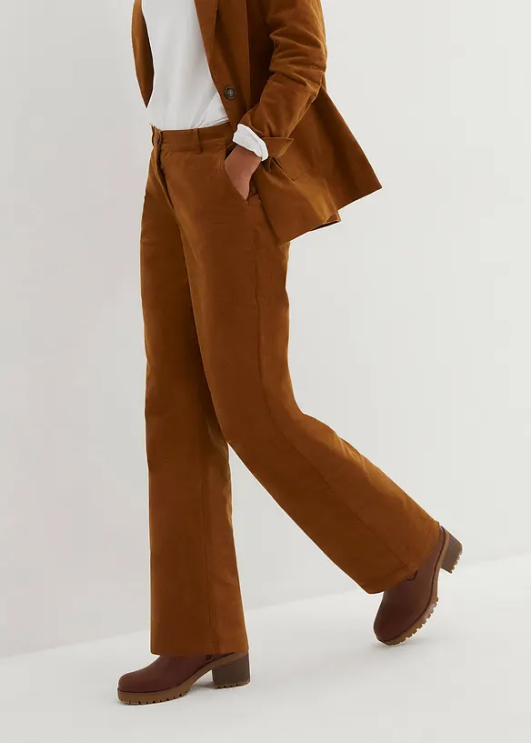 Pantalon en velours côtelé extensible, bonprix