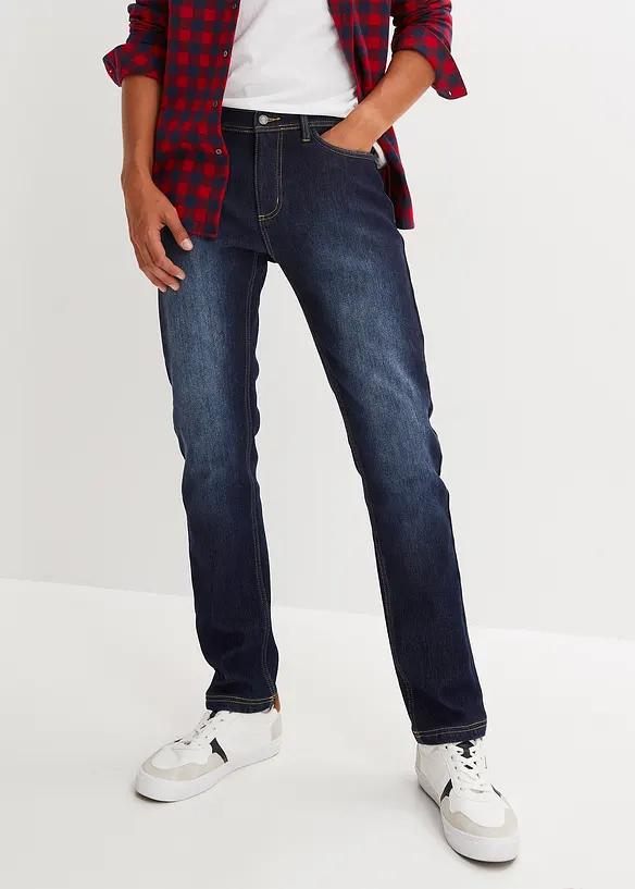 Jean thermique extensible regular, droit, avec doublure chaude, bonprix