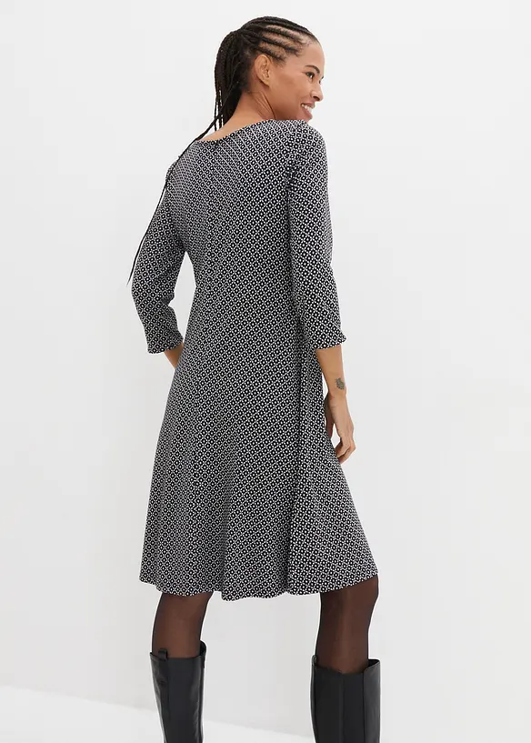 Punto di Roma-Kleid mit Jaquardmuster aus Viskose-Mix, bonprix