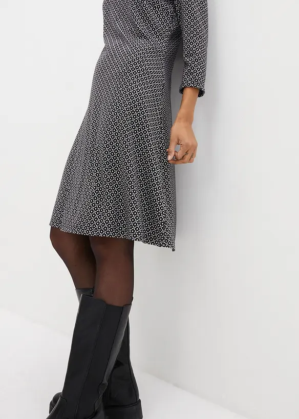 Punto di Roma-Kleid mit Jaquardmuster aus Viskose-Mix, bonprix