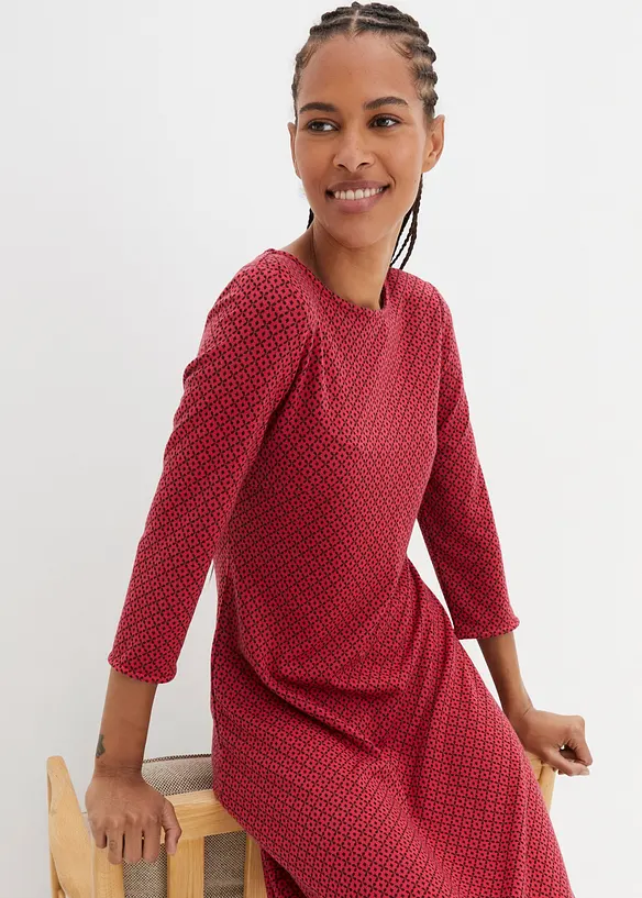 Robe en jersey milano de viscose mélangée avec motif jacquard, bonprix