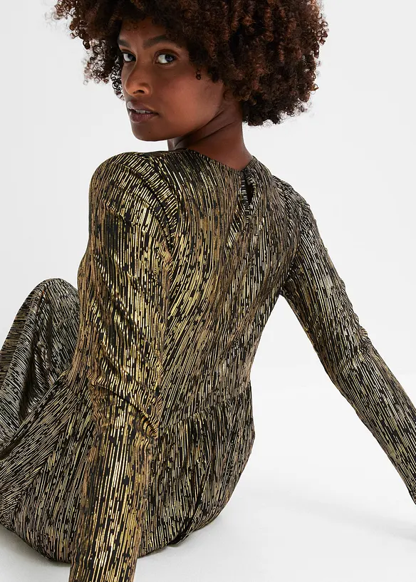 Robe en crêpe avec effet brillant, BODYFLIRT boutique