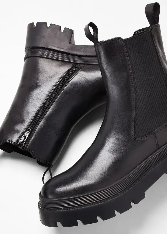 Chelsea-Boots aus Leder, bonprix