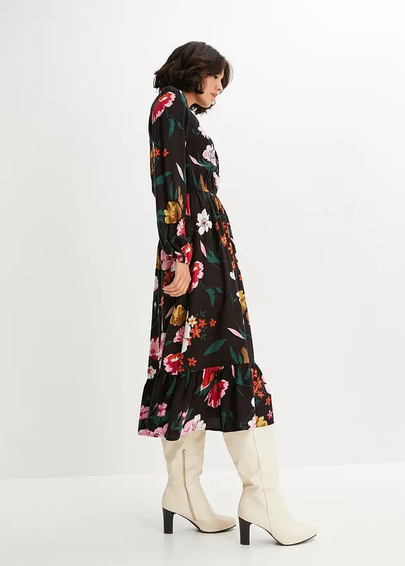 Midikleid aus fließender Viskose, bonprix