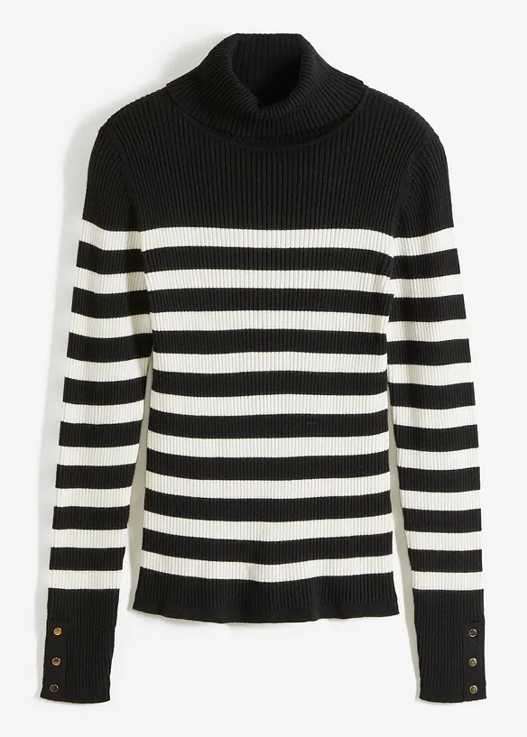 Pull col roulé en viscose mélangée, bonprix