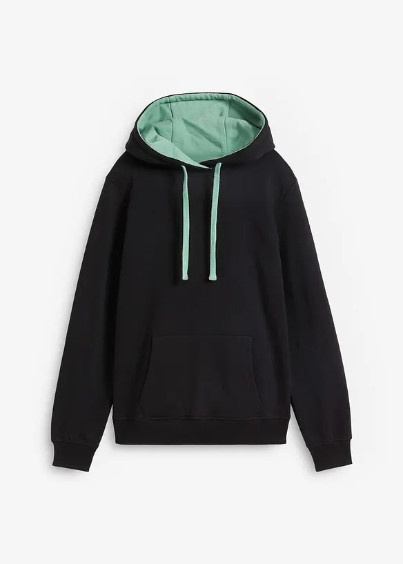 Sweat-shirt à capuche avec détails contrastants, bonprix