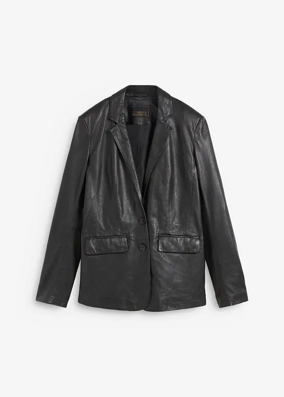 Blazer en cuir nappa d’agneau, bonprix