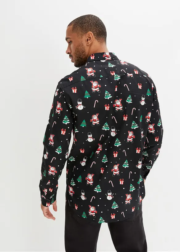 Chemise manches longues avec motif de Noël, bonprix