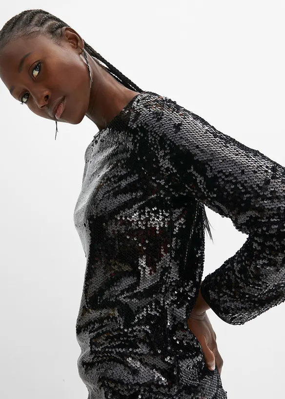 Blouse en paillettes, bonprix