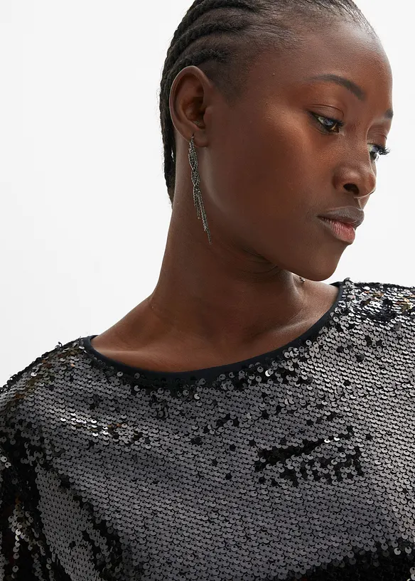 Blouse en paillettes, bonprix