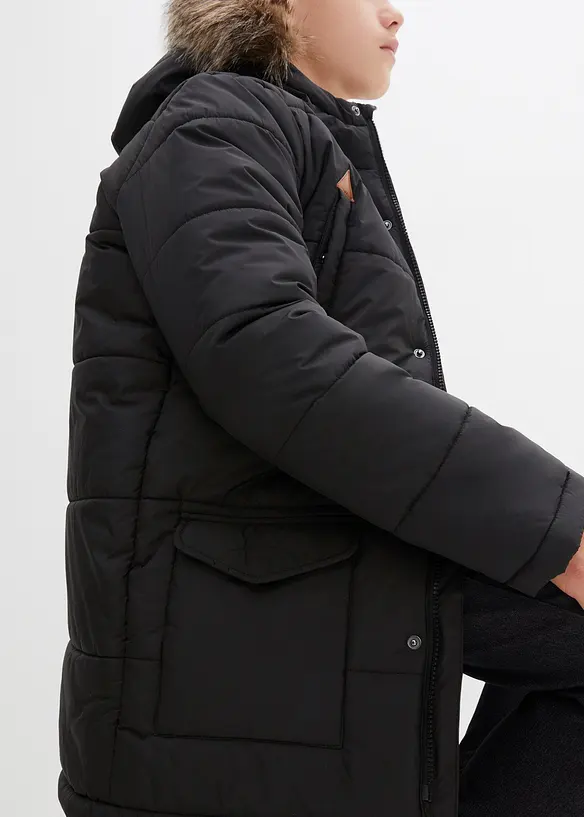 Veste d'hiver garçon pratique à capuche, bonprix