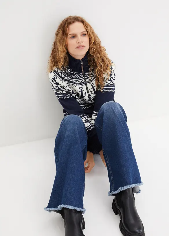 Maritimer Norweger-Pullover, bonprix