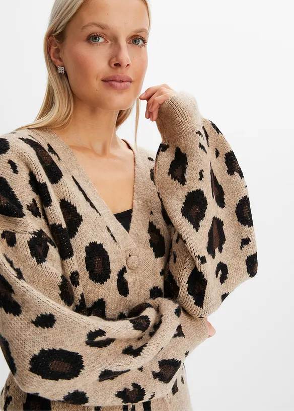 gemusterte Strickjacke, bonprix
