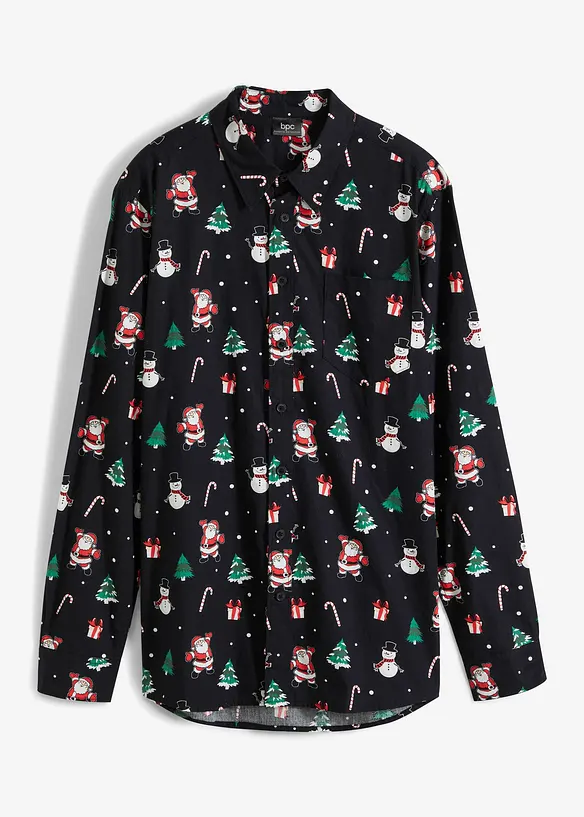 Chemise manches longues avec motif de Noël, bonprix