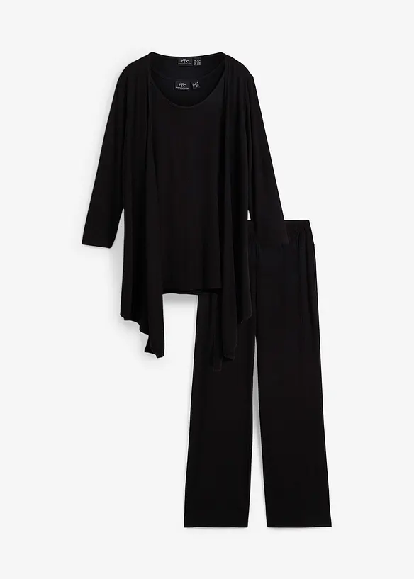 Tenue d’intérieur (ens. 3 pces) en viscose majoritaire, bonprix