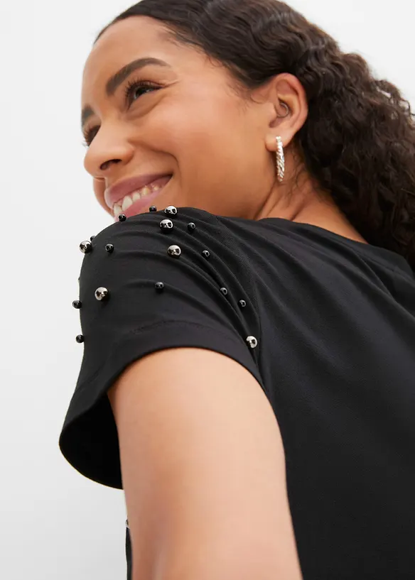 Shirt mit Perlen-Applikation, bonprix