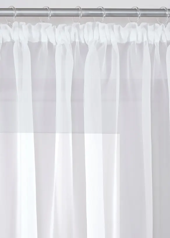 Store ondulé avec bordure en satin et polyester recyclé, bonprix