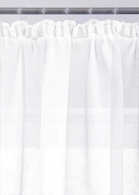 Gardine mit recyceltem Polyester und feiner Struktur (1er Pack), bonprix