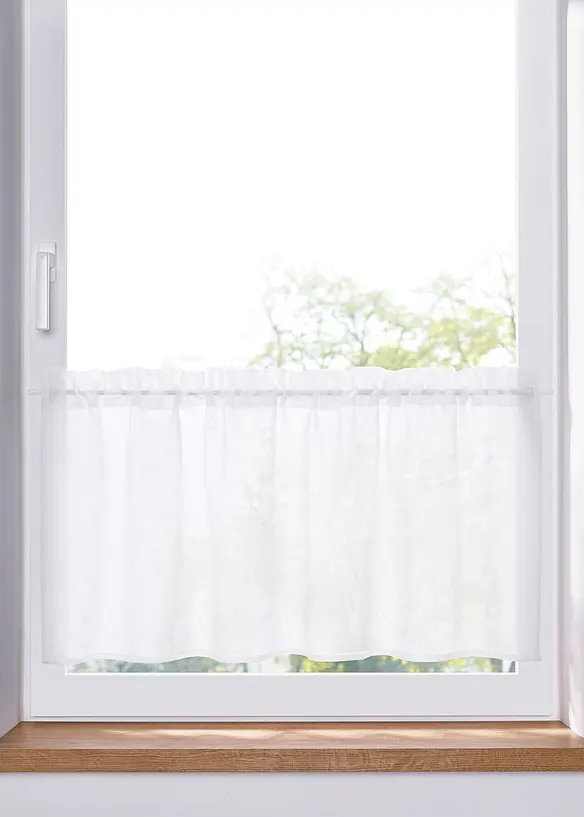 Scheibengardine in Leinen-Optik, bonprix