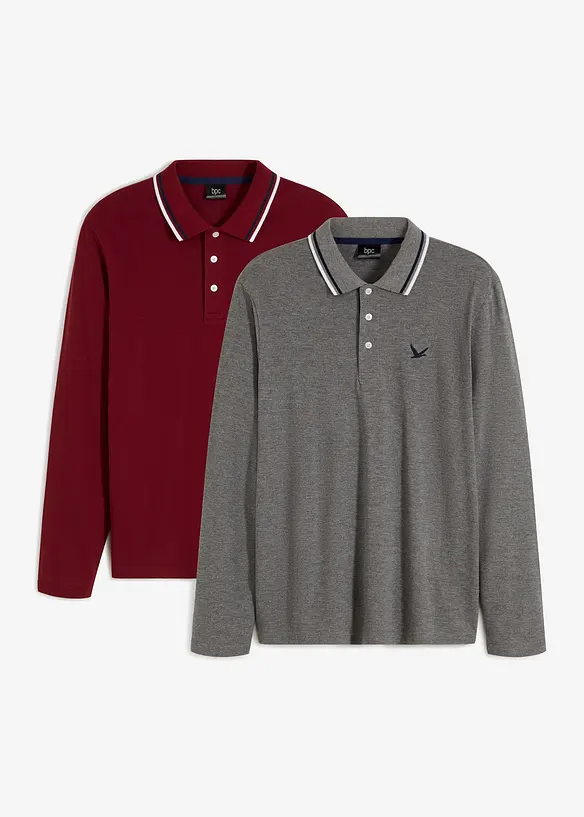 Lot de 2 polos 100% coton, bonprix