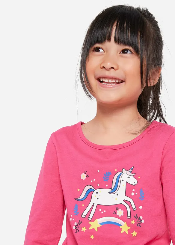 Robe en jersey + legging et robe de poupée (ens. 3 pces), bonprix