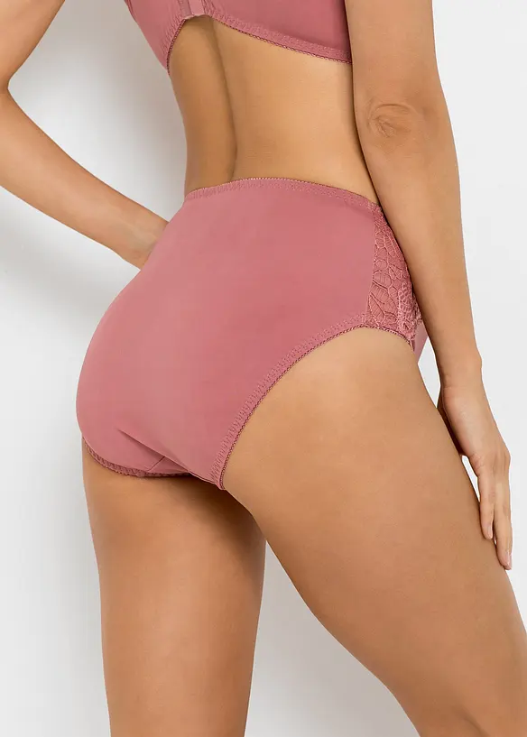 Lot de 2 slips Maxi avec dentelle, bonprix