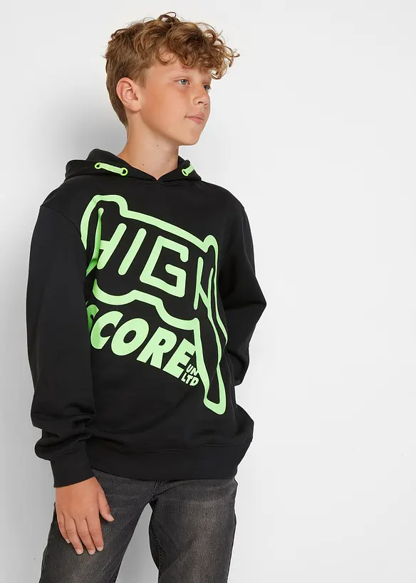 Sweat à capuche 100% coton, bonprix