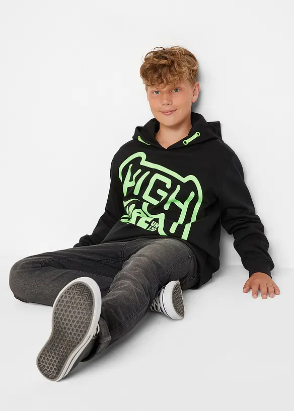 Sweat à capuche 100% coton, bonprix